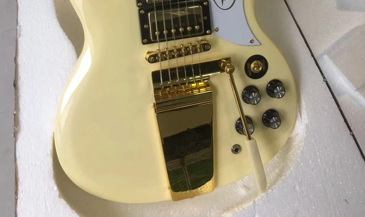 Индивидуальная электрогитара SG ядро цветущего персика из твердой древесины