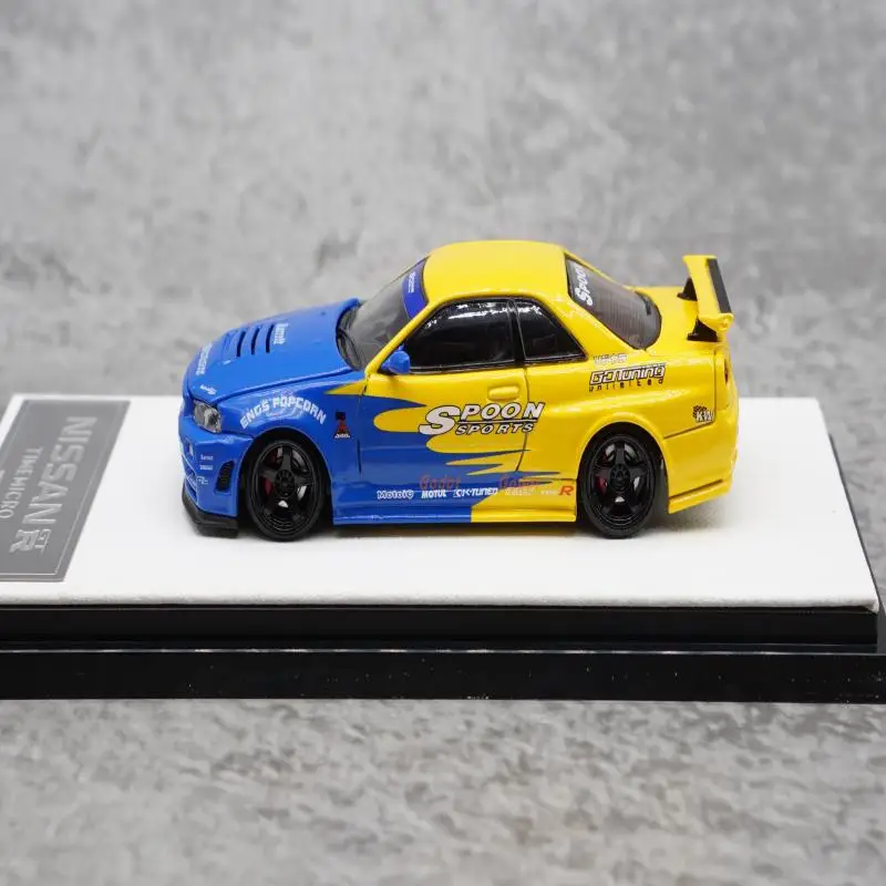 TM 1:64 NISSAN GTR R34 Z-Tune литье под давлением модель автомобиля подарок