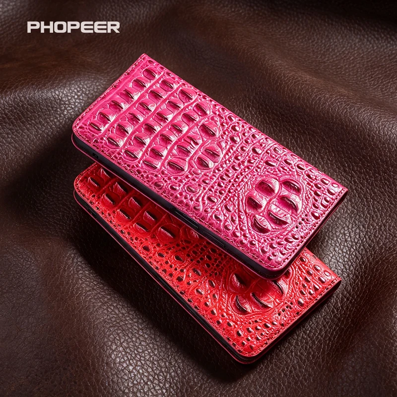 Фото Роскошный чехол для телефона из натуральной кожи для Huawei Pura Series P60 P50 P40 P30 P20 P10 P9 pro plus Ultra Lite Art E Crocodile Claw №4