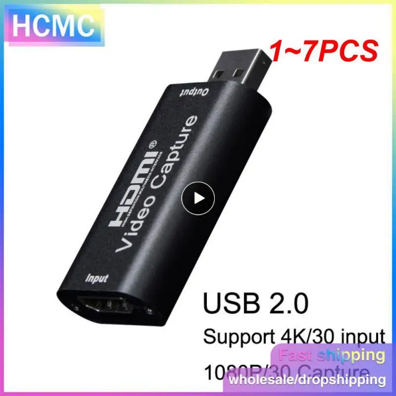 

1-7 шт., плата для захвата видео, совместимая с HDMI, USB 3,0, 1080P