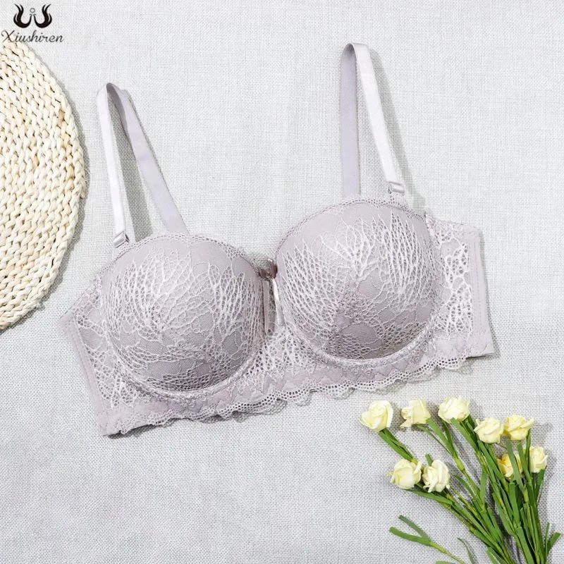 Xiushiren Women's Plus Size C cup bralette Underwire adjust strapless sexy demi bras for girls 