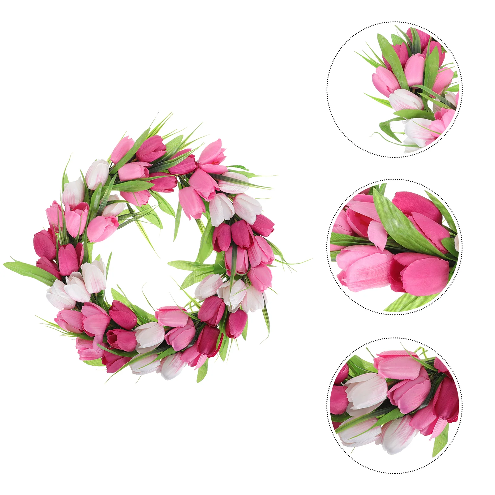 

Delicate Natural Wreath Pendant Artificial Tulip Wreath Hanging Door Wreath