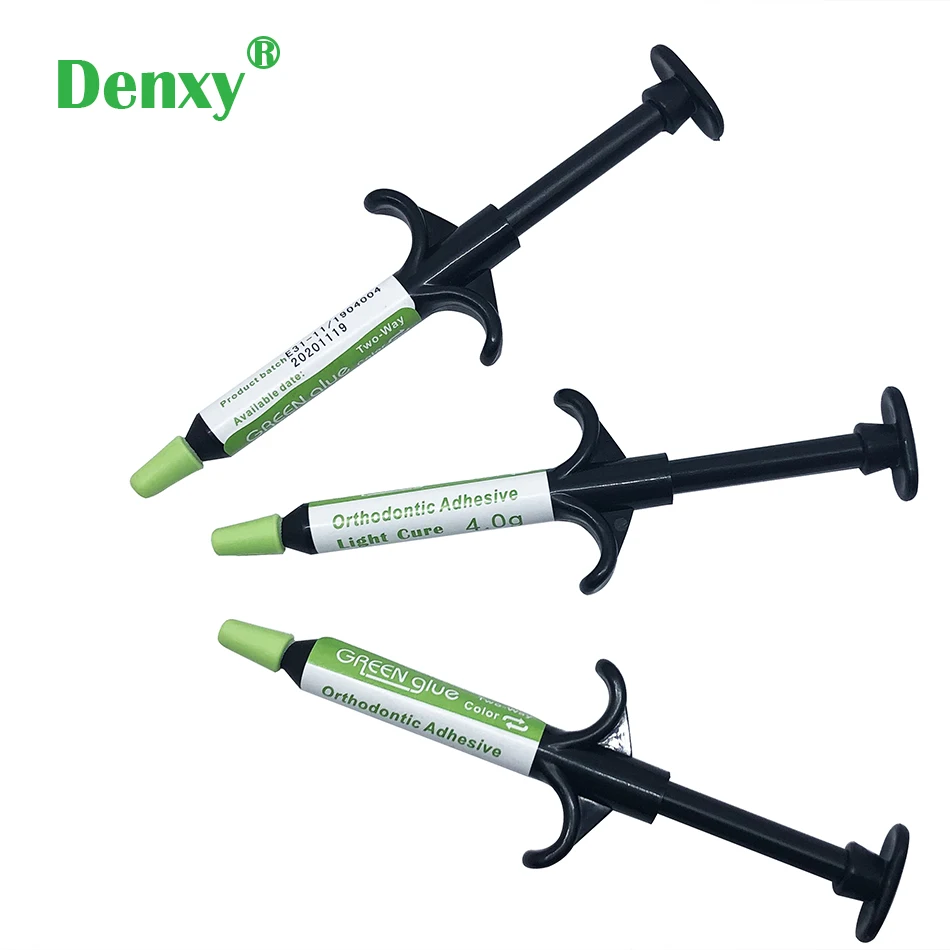 

Denxy 1/2pc Dental Bracket Teeth Adhesive Green Glue Orthodontic Green Glue Light cure Orthodontic bonding ortho bond paste