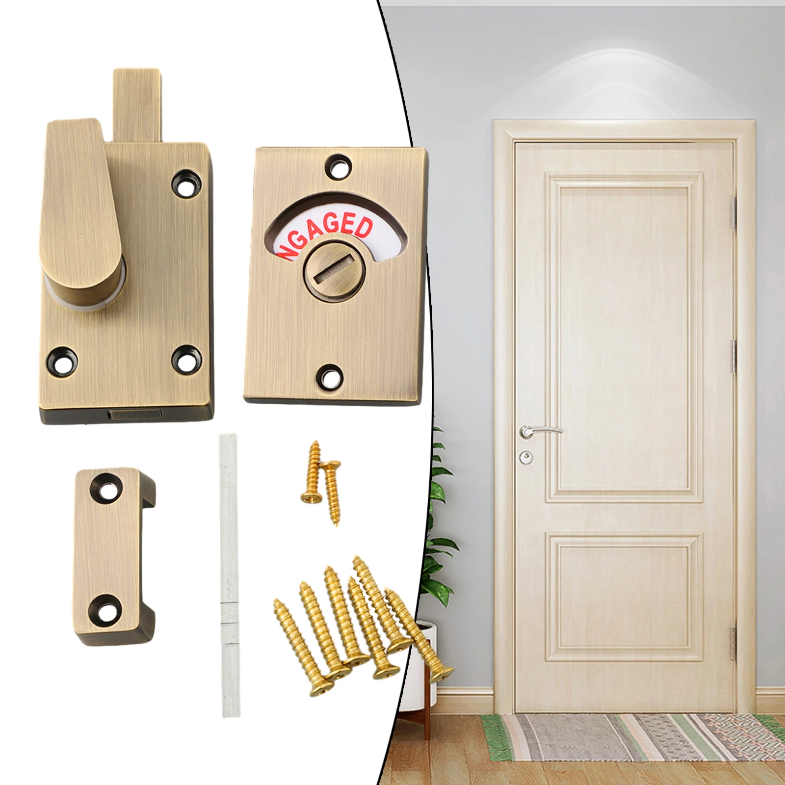 Веб-сайт Ванная комната Privacy Matt WC Дверной замок для туалета Особенности средних и