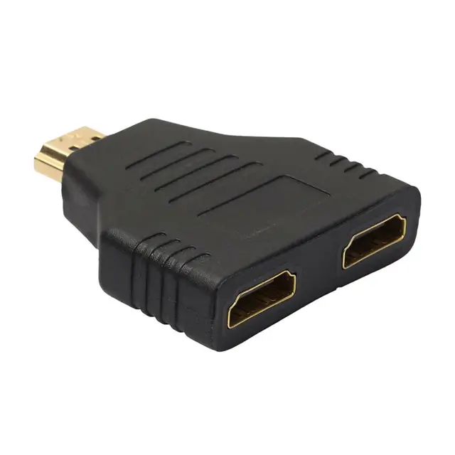 Convertidor Splitter HDMI macho a 2 HDMI hembra Divisor Doble Puerto  Duplicador - AliExpress