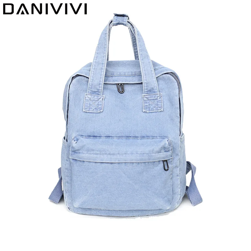 

Casual Large Capacity Denim Women Backpacks High Quality Ladies Daily Travel Bag Teenagers Girls School Rucksack Schoolbag