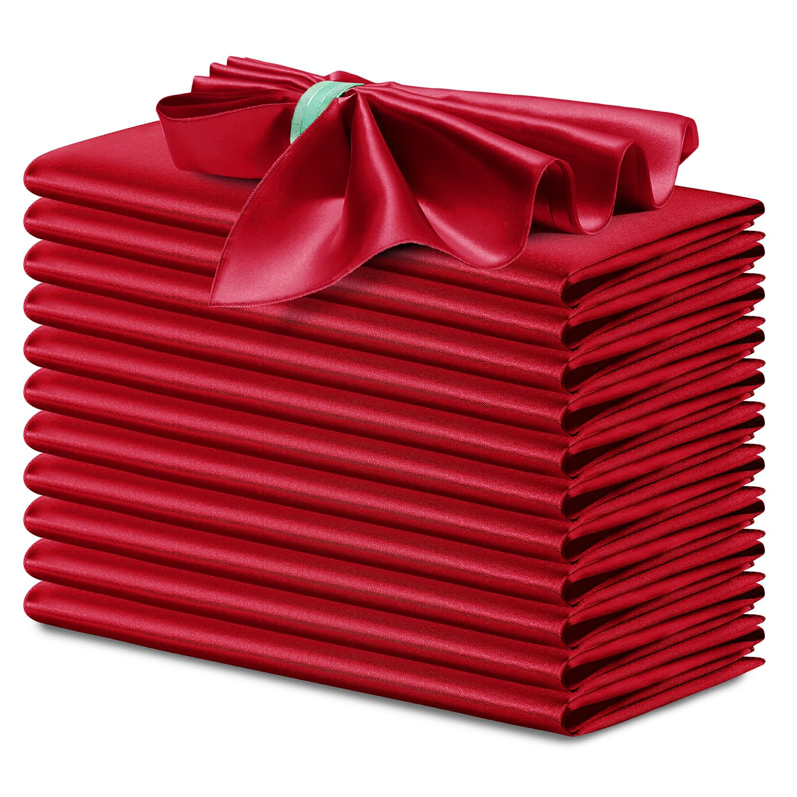 

12 шт. розовая атласная салфетка 12x12 дюймов мягкие настольные салфетки для романтических свадеб вечерние украшения обеденного стола