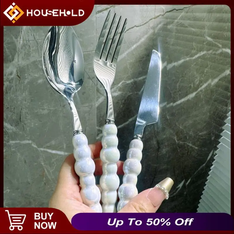 

Kitchen Set Western Food Cutlery Set Three Pieces 304 Stainless Steel Knife And Fork Spoon Set Ins Handle Steak Knife And Fork