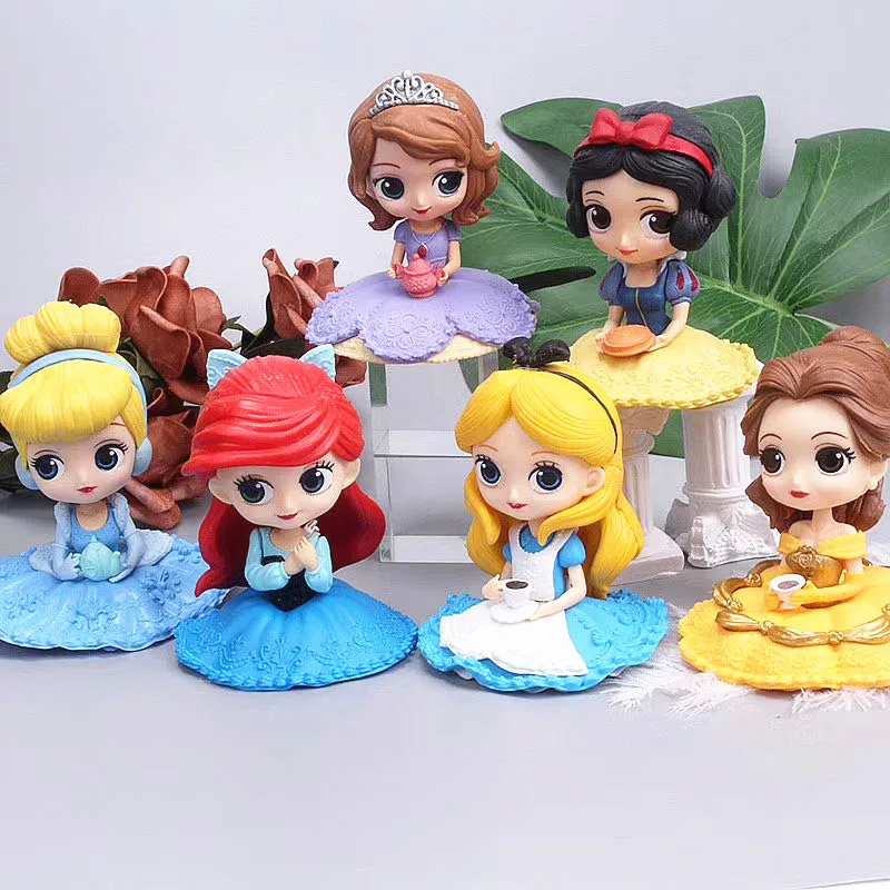 

Disney Princess Frozen Action Figure Anime Cartoon Sofia Snow White Alice Cinderella Ariel Belle Mermaid Toys Figures Ornaments
