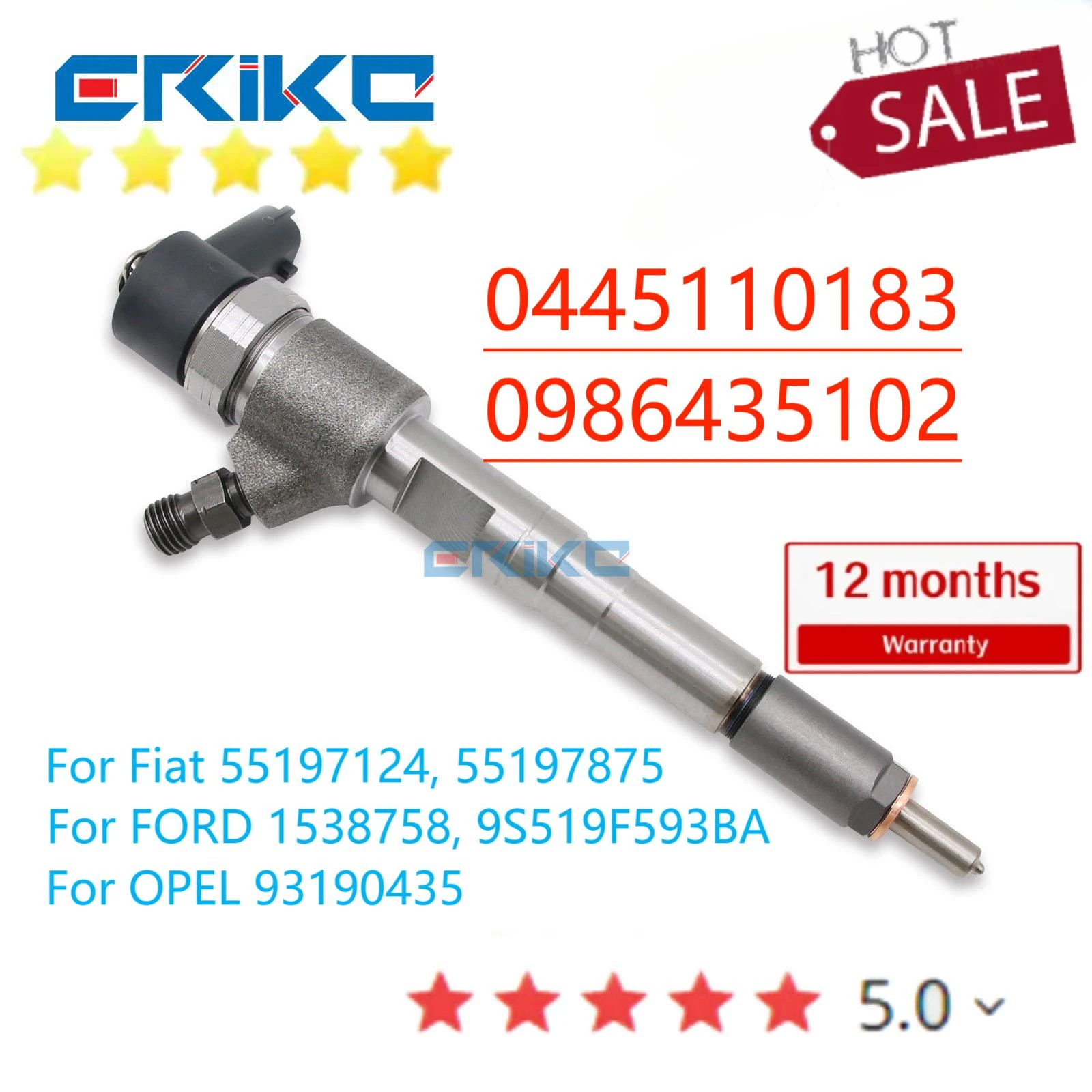 0445110183 0986435102 ДИЗЕЛЬНЫЙ ТОПЛИВНЫЙ ИНЖЕКТОР 0 445 110 183 для FORD OPEL 71794966 55197124 55197875