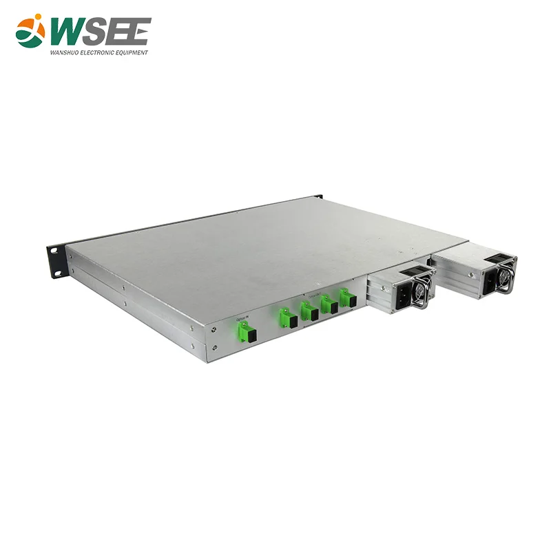 

New 1u Pump 4*13dbm Optical Amplifier Gpon EDFA 4 Ports