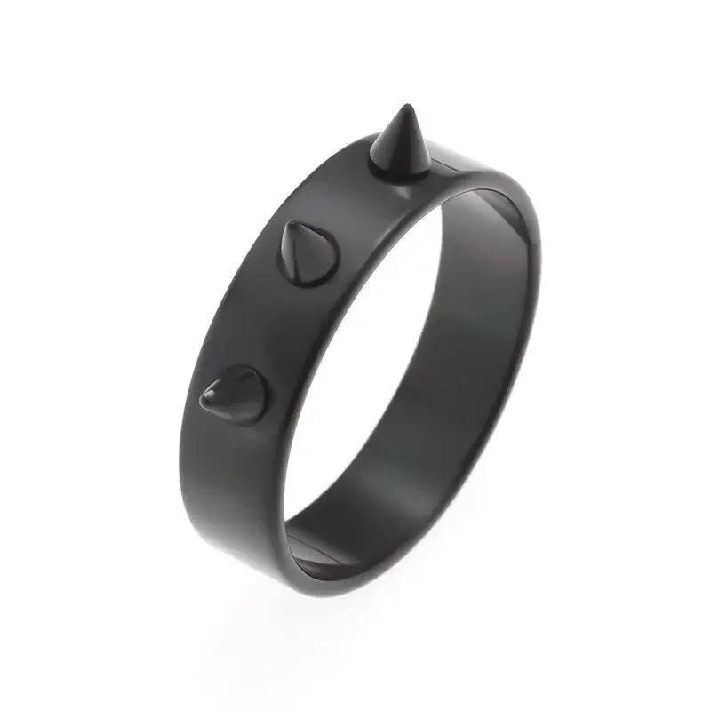 Мужское кольцо из нержавеющей стали с шипами