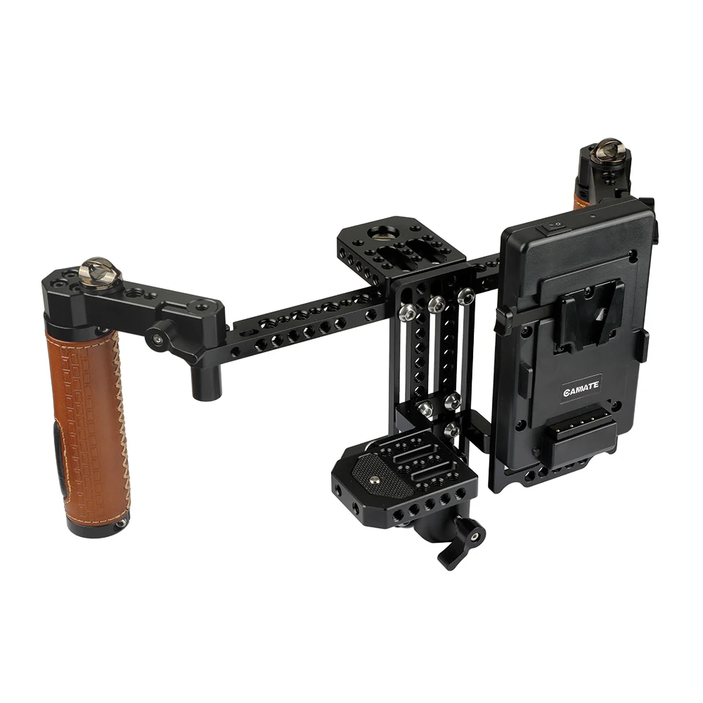 Клетка для монитора CAMVATE с кожаными ручками и V-образной монтажной пластиной