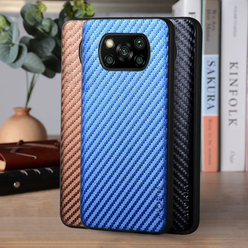 Чехол для Xiaomi Poco X3 NFC Pro GT модный дизайнерский мягкий чехол из углеродного волокна