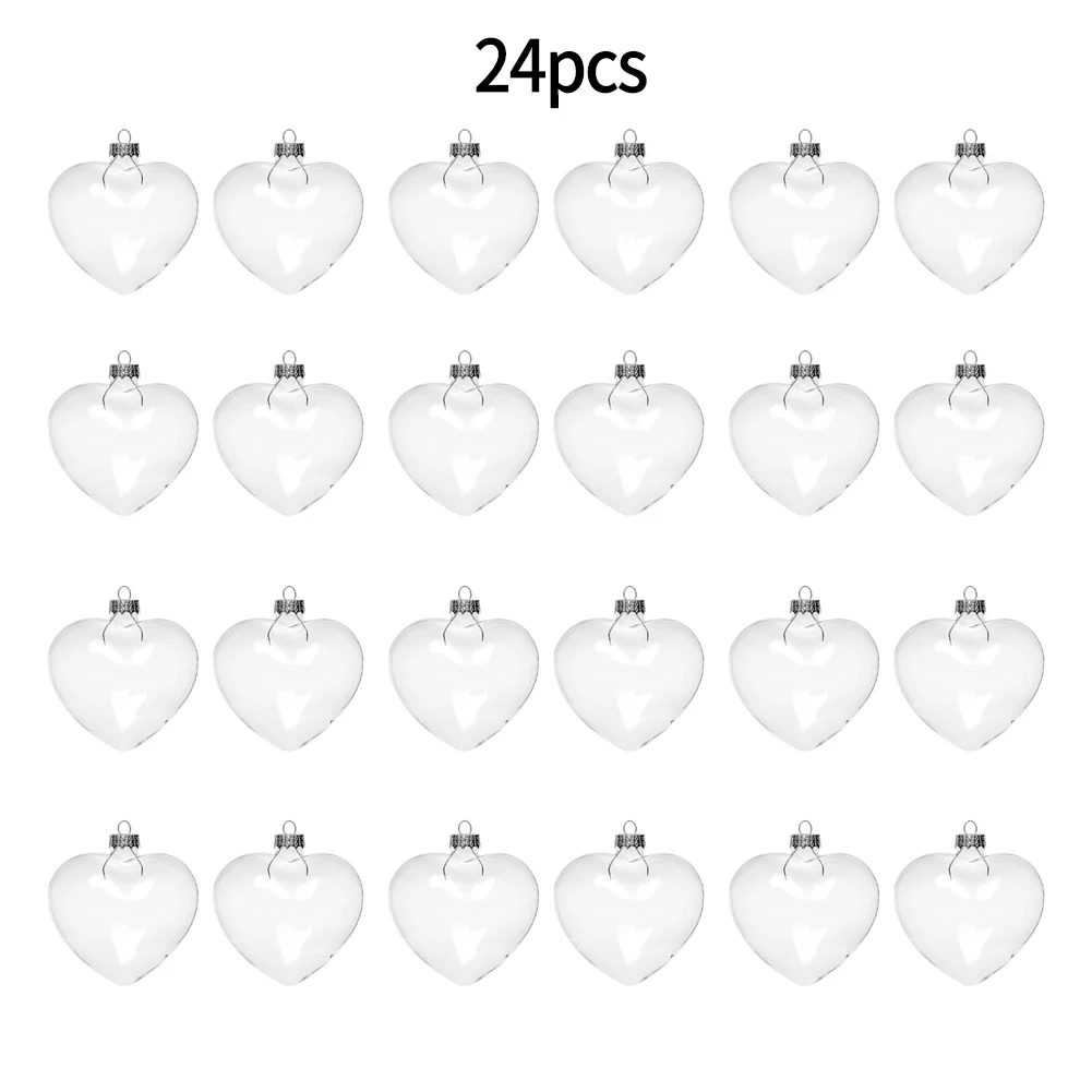 Рождественские шары украшения 2023 заполняемые безделушки в форме сердца сделай