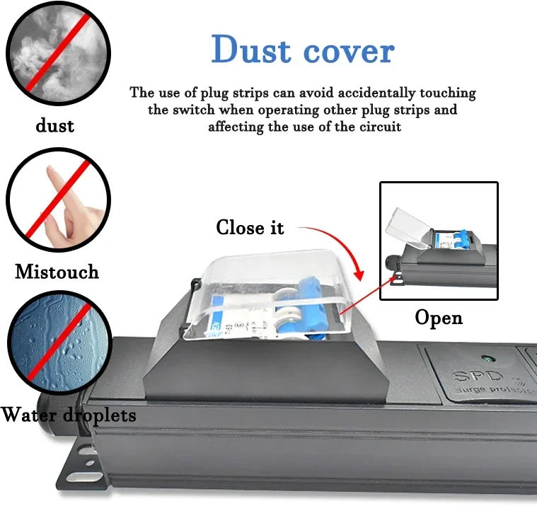 Плата питания PDU сетевая стойка для шкафа воздушный переключатель 16A/32A 2-8AC C13