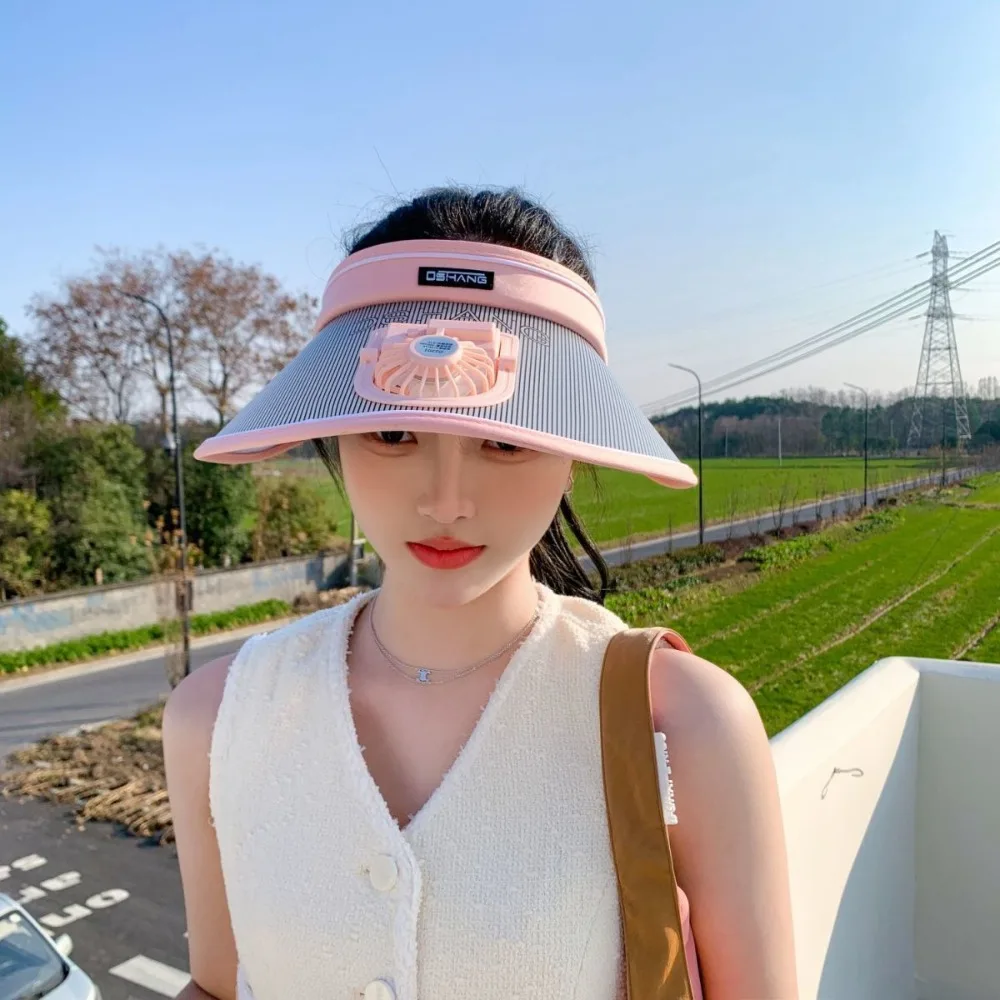 

Outdoors Show A Small Face Beach Sun Protection Large Brim Sun Hat Empty Roof Sunshade Hairband Sunscreen Cap