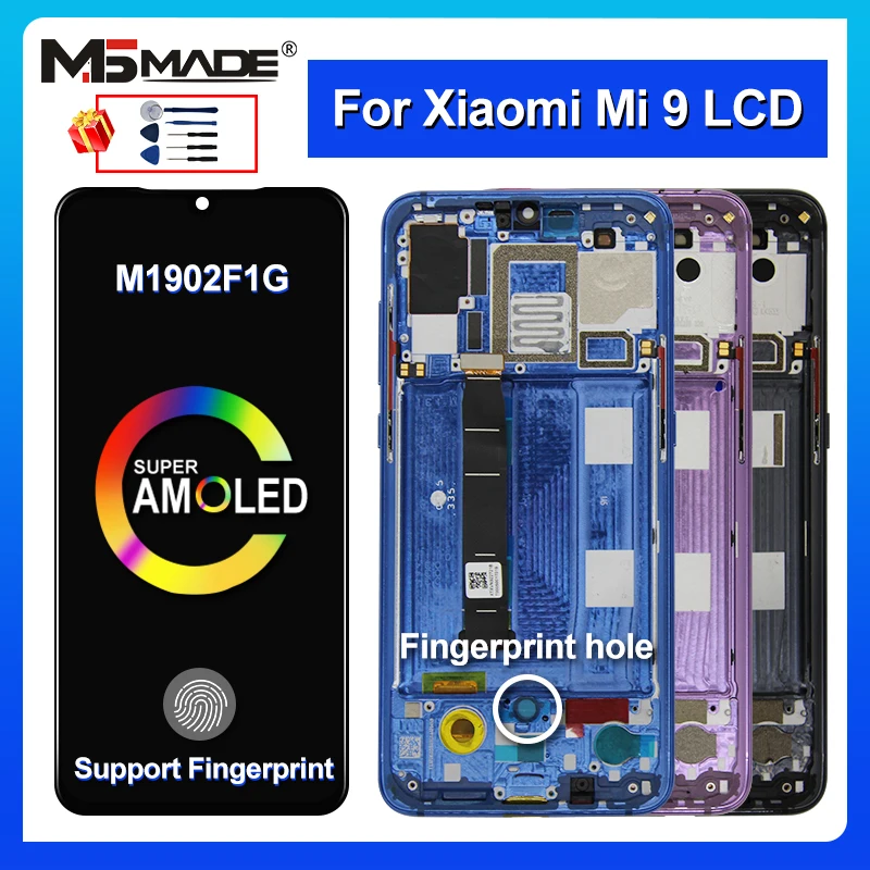 6 39 &quotсупер AMOLED для XIAOMI MI 9 ЖК-дисплей сенсорный экран дигитайзер Запасные части MI9