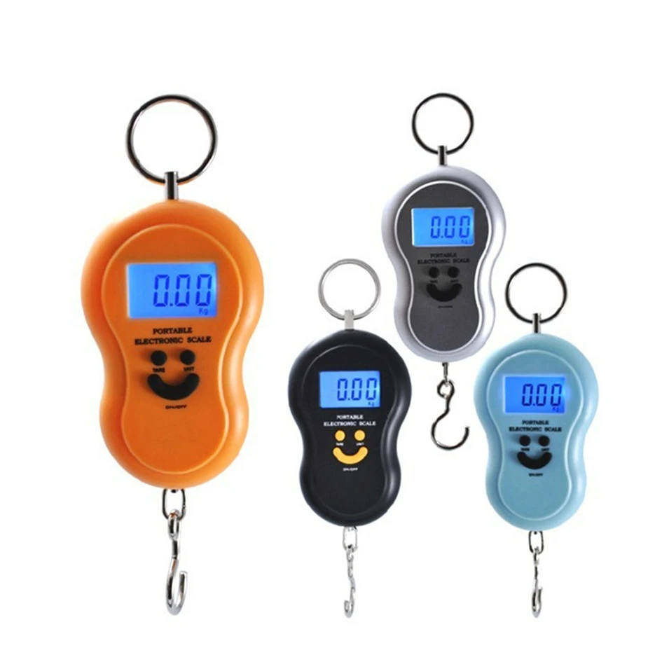 

Hook 50kg/10g Weighing Luggage Scale Mini Fishing Weight Portable Pocket Electronic Digital Hanging Scale Display