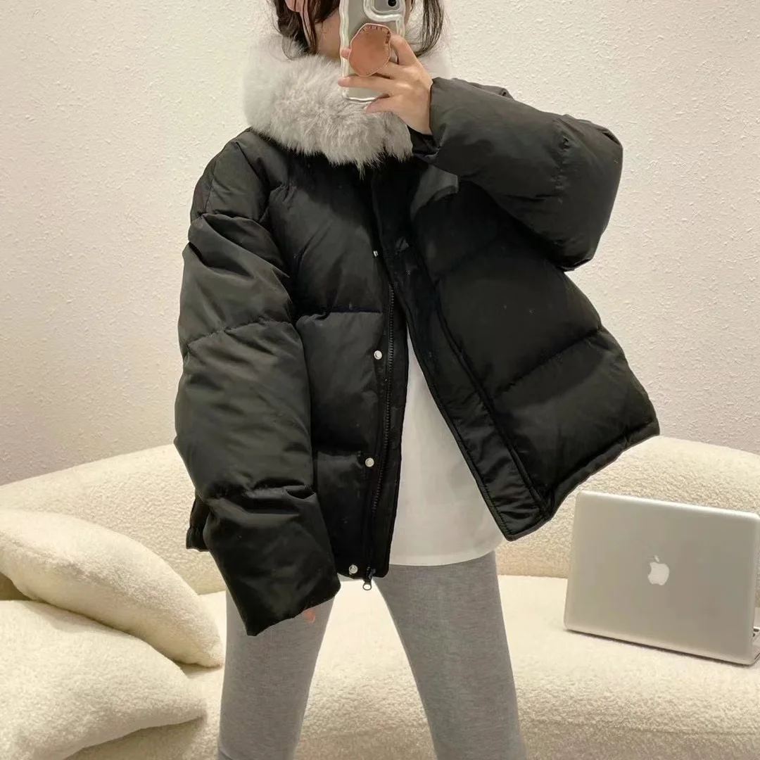 Hundreds of Short Sections of Fox Fur Down Jacket Female 2022 Winter New Small Basic Bread Clothes