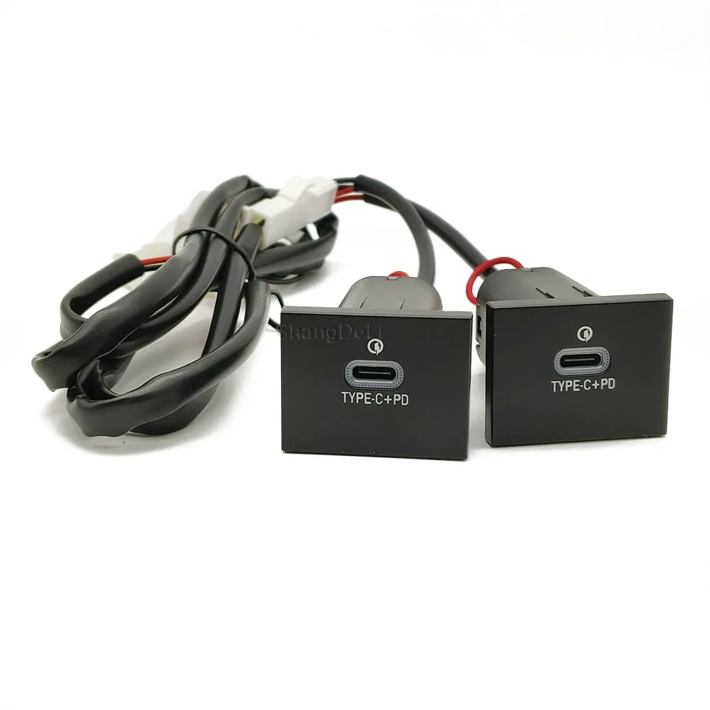 Красное быстрое зарядное устройство для автомобиля адаптер входа разъема USB Ford