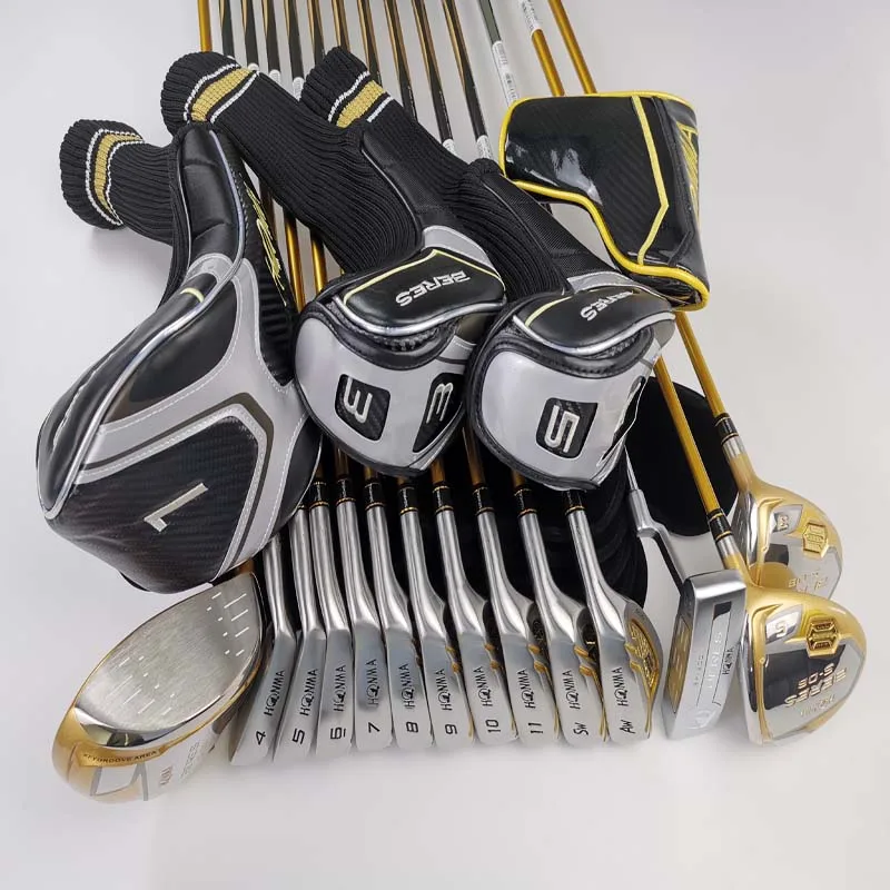 

Men's Golf Club Set Honma S-06 Four Star Driver + #3#5 Fairway Woods + Irons + Putters 13 Pieces Graphite Shaft w/ Cover