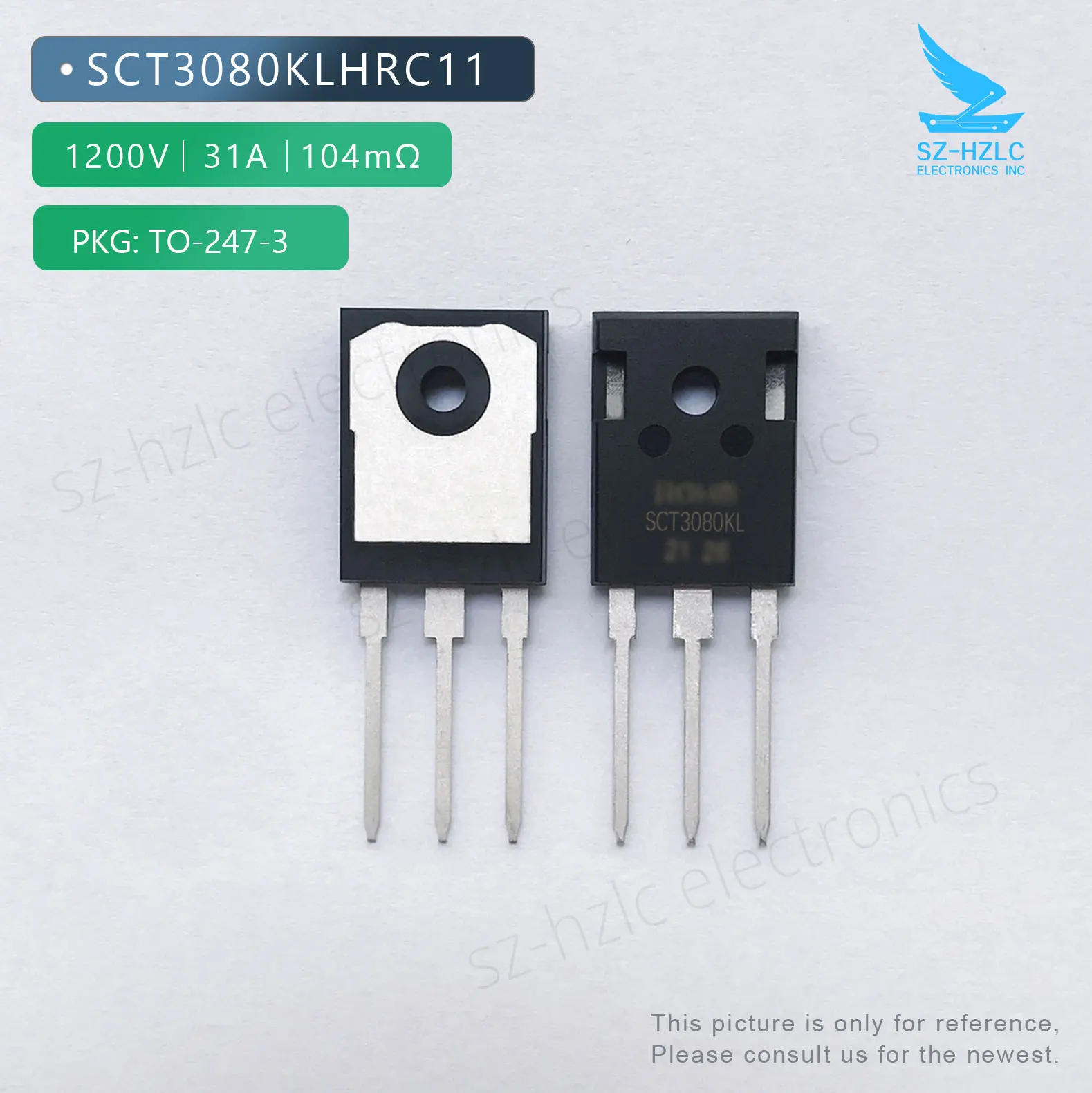 

SCT3080KLHRC11 SICFET Nmos 1200V 31A 104mΩ TO-247-3