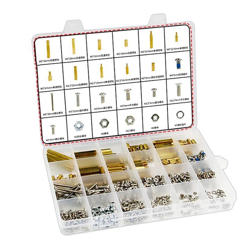 Наборы винтов M3M2.5 металлические медные гайки для Raspberry Pi 4 Модель B/3B +/3B