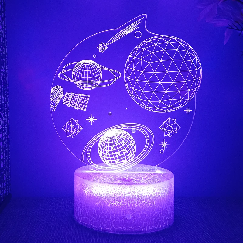 Space Planet Earth 3d Led Night Light For Bedroom Lava Lamp Children's Room Decor Birthday Gift For Kids