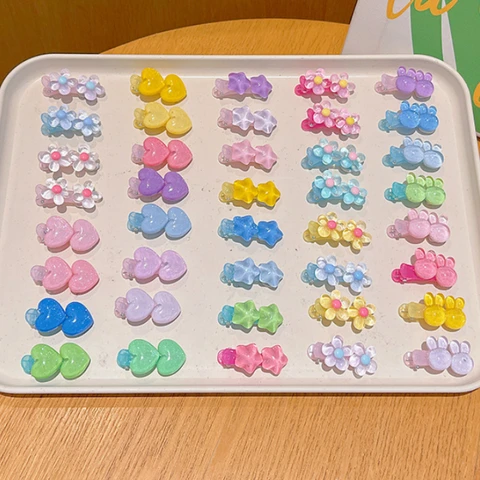 Детские заколки GEONYIEEK милые акриловые