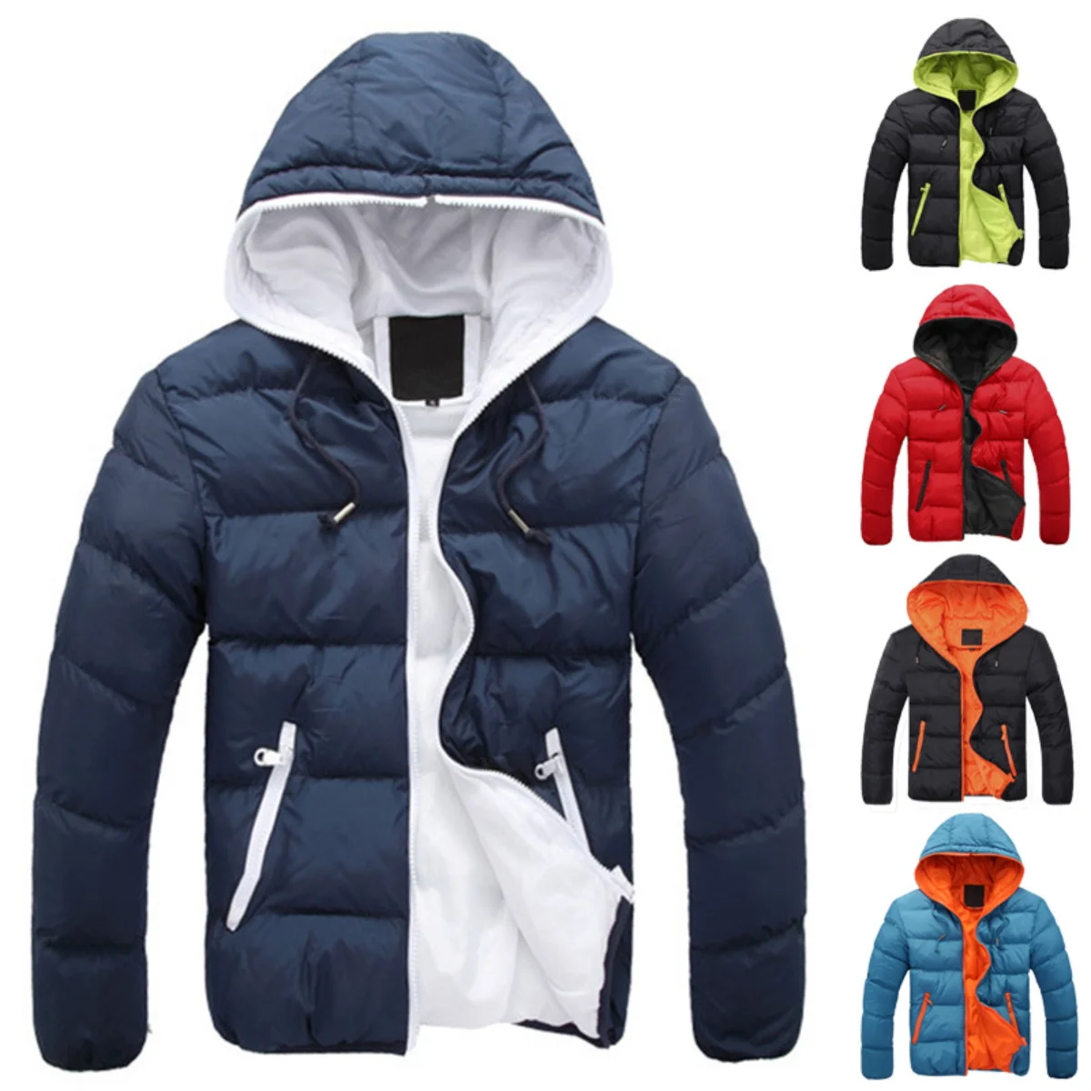 Campus Fashion Men's Spring and Winter 2023 Luxury Man Down  Winter Jacket Coats Hooded Fleece Casual Streetwear