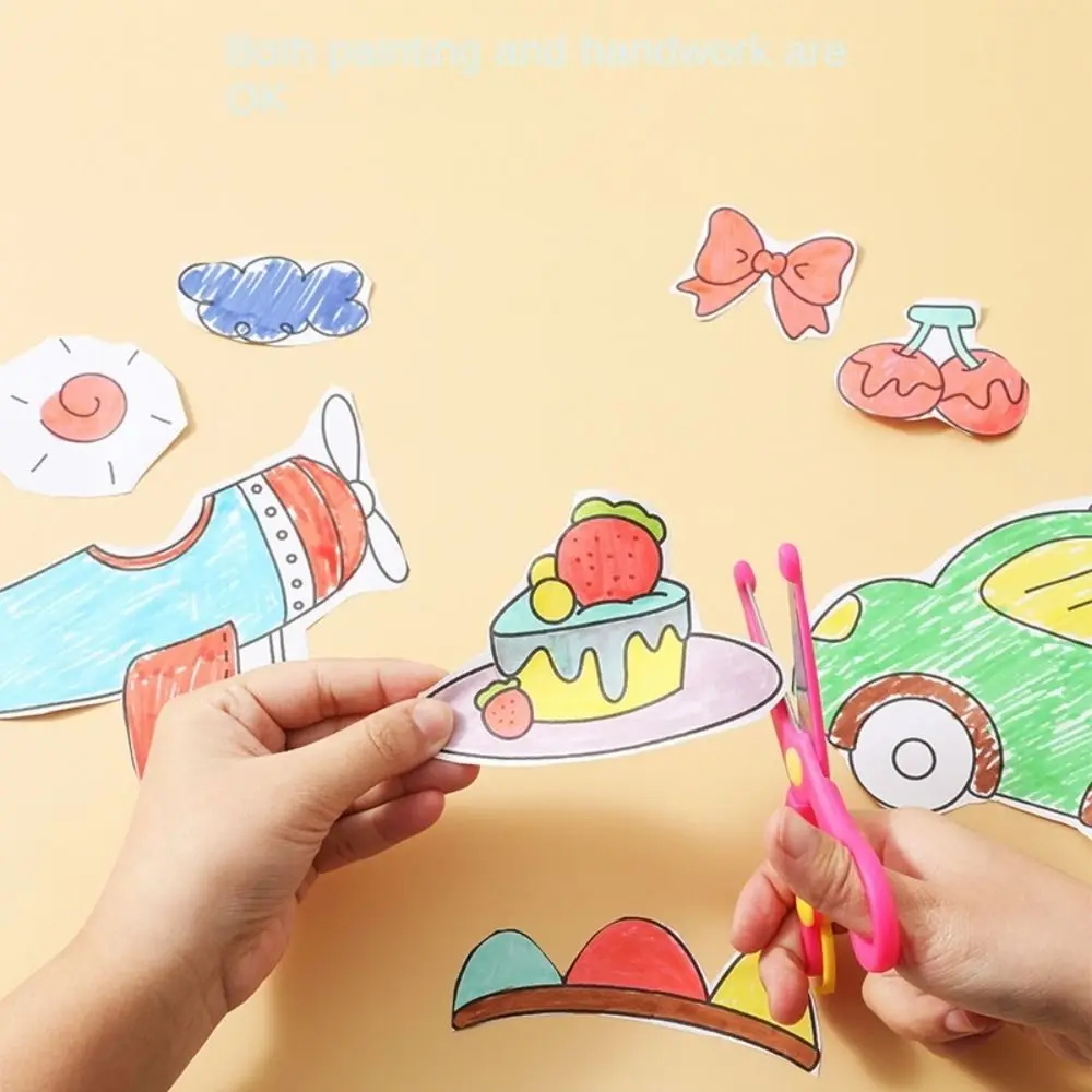 

Маленький художественный Рисунок, акварельная бумага, Детский рисунок, Свиток, пустая раскраска, наклейка, цветная Наполняющая наклейка