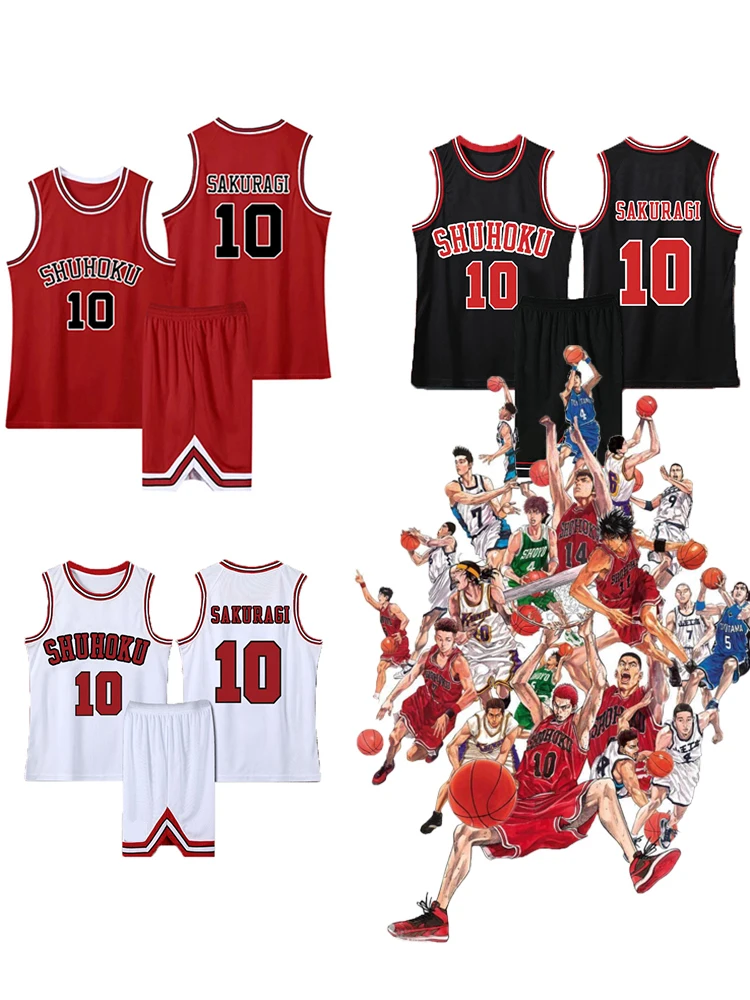 BNWT SLAM DUNK SHOHOKU JERSEY #11 RUKAWA WHITE ANIME L