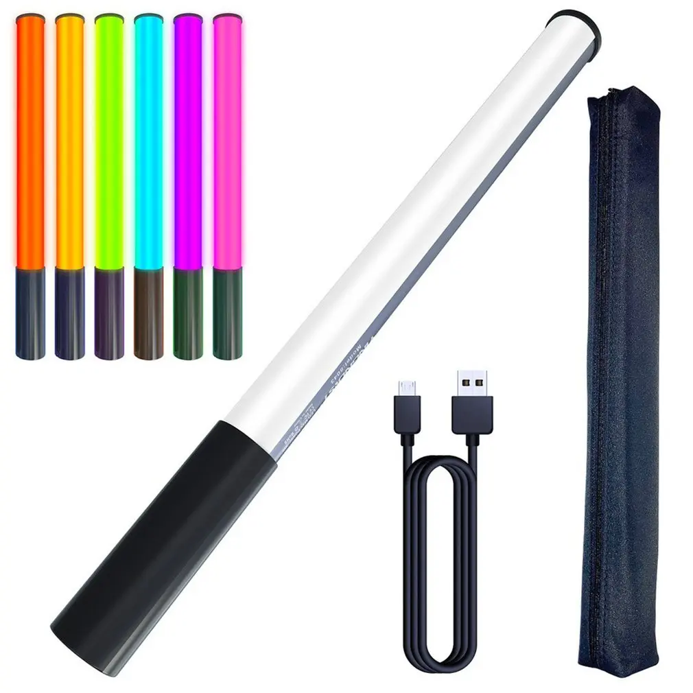 

RGB Handheld LED Light Wand Rechargeable Photography Light Stick 12Brightness Levels 1000 Lumens 2500K-9900K Remote Control