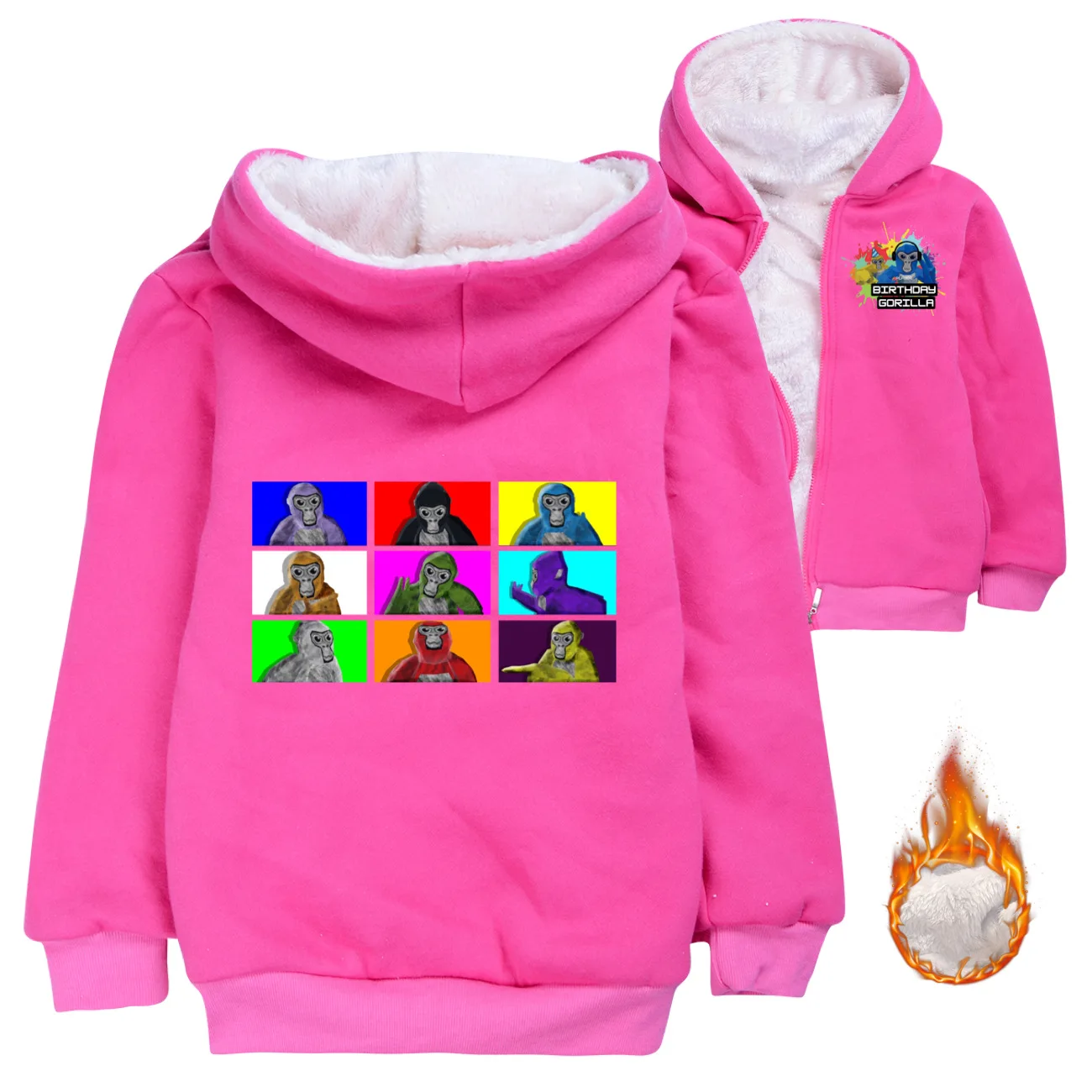Детские куртки Gorilla Tag зимняя толстовка для мальчиков плотные пальто теплая