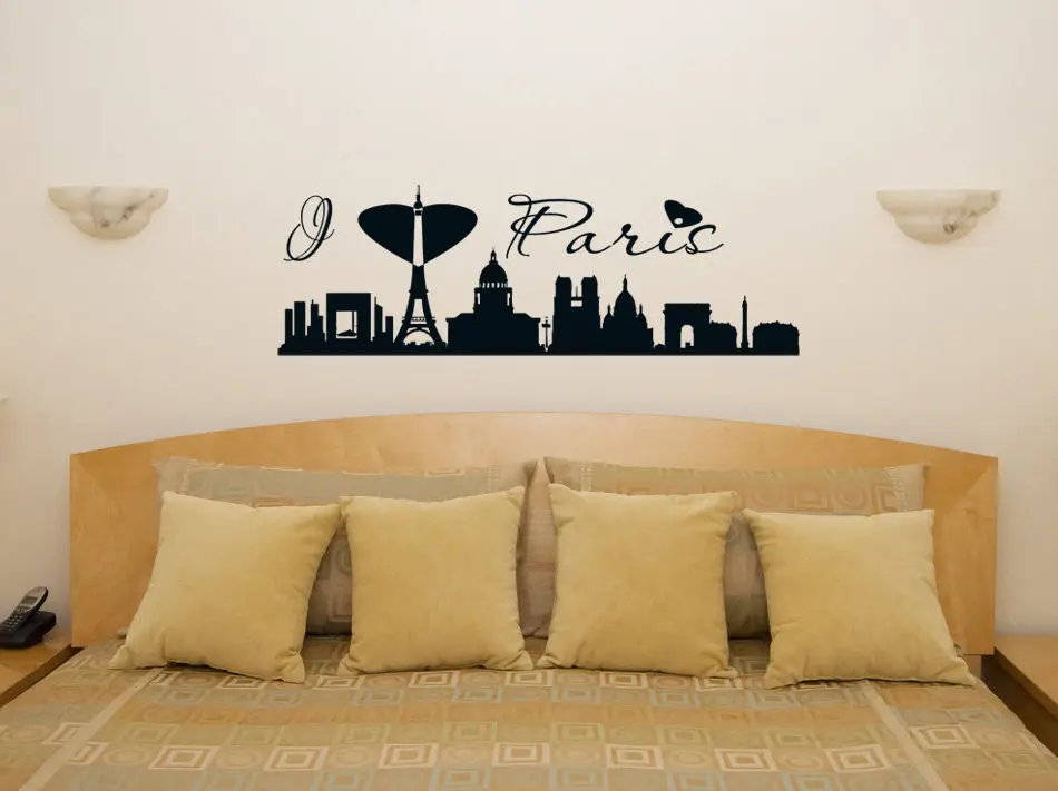 

Paris France Skyline Living Room Dining Bedroom Decal Wall Art Sticker Picture Decor