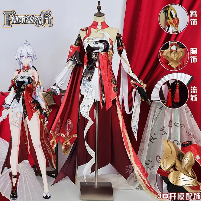 Игра Honkai Impact 3 Kiana Kaslana Flame-Chaser костюм для косплея полный комплект официальная