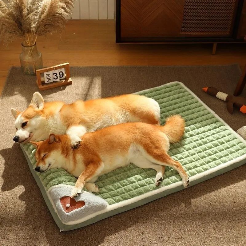 

Dog Mat Luxury Pad for Small Medium Large Dogs Plaid Bed for Cats Dogs Fluff Sleeping Removable Washable Pet Super Bed