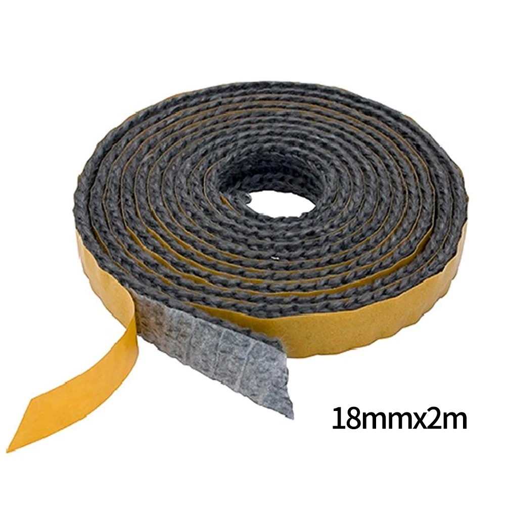 Sealers Self Adhesive Glass Seal Home Renovation 20mmx2m Black Flat Stove Fire Rope High Temperature Low Thermal Conductivity