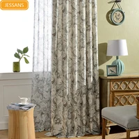 modern minimalist curtains for living dining room bedroom polyester cotton printed jacquard curtain curtains