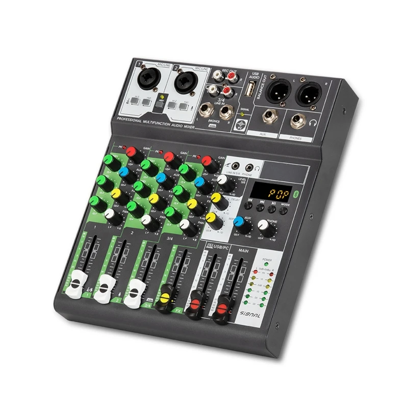 

Professional Audio Mixer Sound Mixing Console Bluetooth-compatible Mixer Good Sensitivity Mini Audio DJ Mixer Board