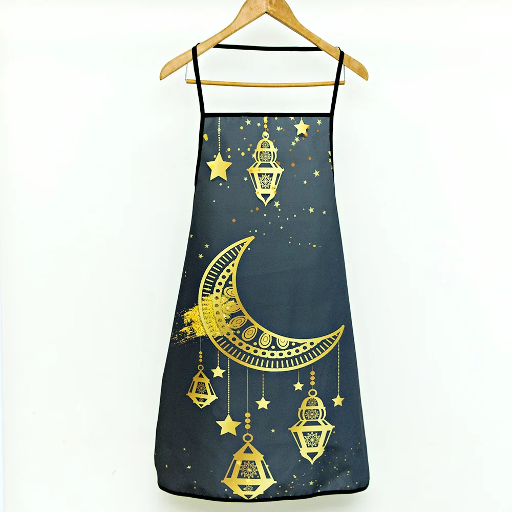 

2022 1Set Eid Oven Gloves Apron Eid Mubarak Family Dinner Gift Mitt Happy Al-Adha Iftar Kitchen Decoration Muslim Islamic Kareem