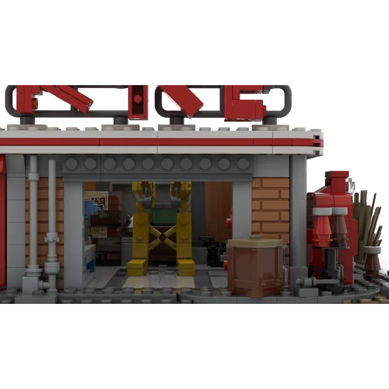 NEW1285PCS Город Лидер продаж Street View Moc Fallout 4 Red Rocket Truck Stop DIY креативные идеи Детские