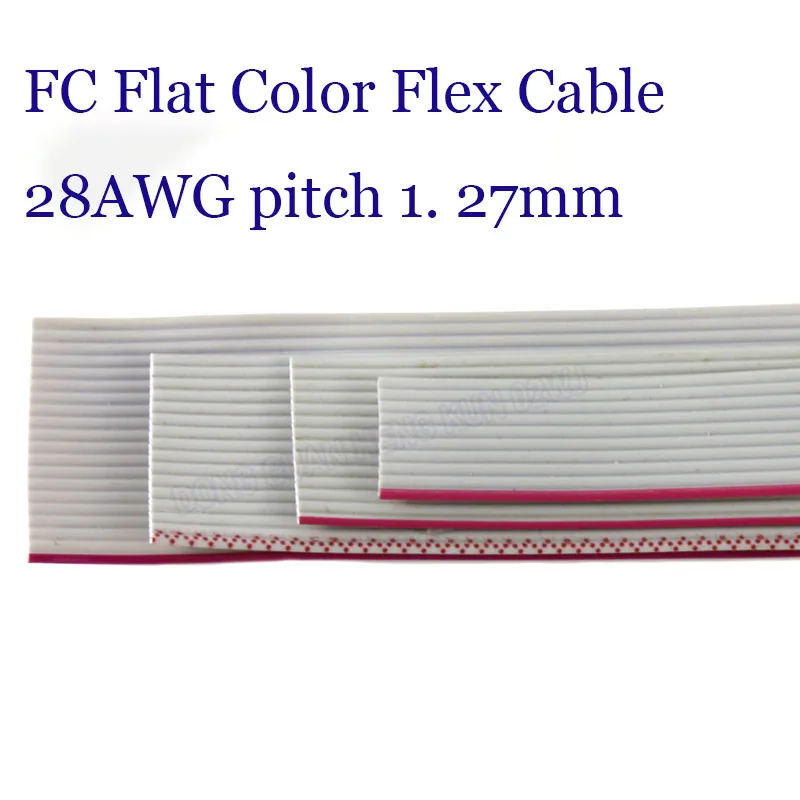 

1 Pcs 1m 28AWG 14/16/20 Pin Pitch FC-1. 27mm Flat Grey Cable Connector Electronic Wire All Copper Core Material