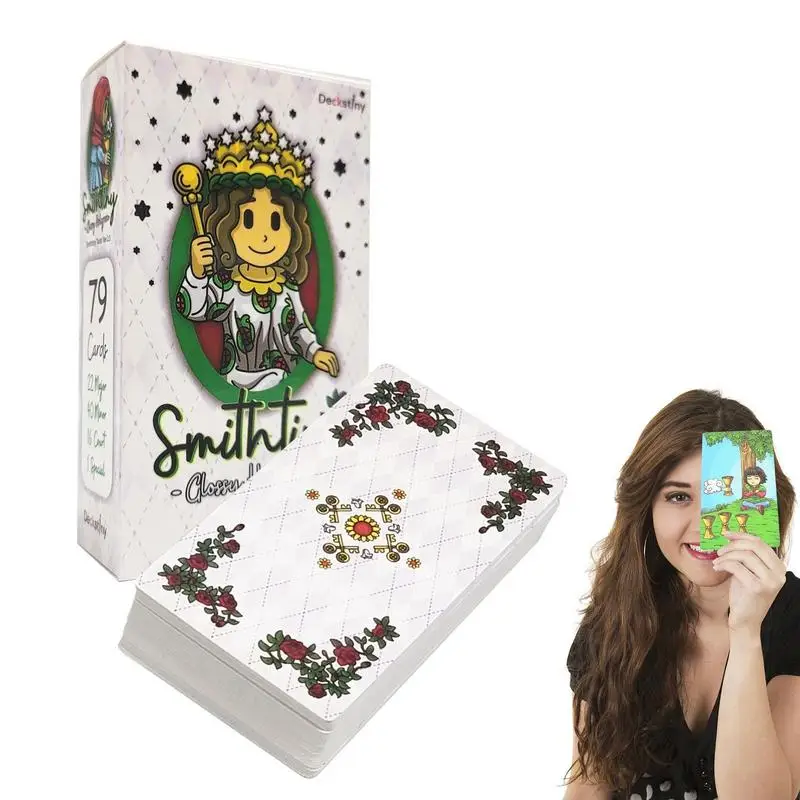 

Smithtiny Tarot Decks Oracle Cards for Beginners Professionals Fortune Telling Tarot Card Deck Table Board Game Party Favors