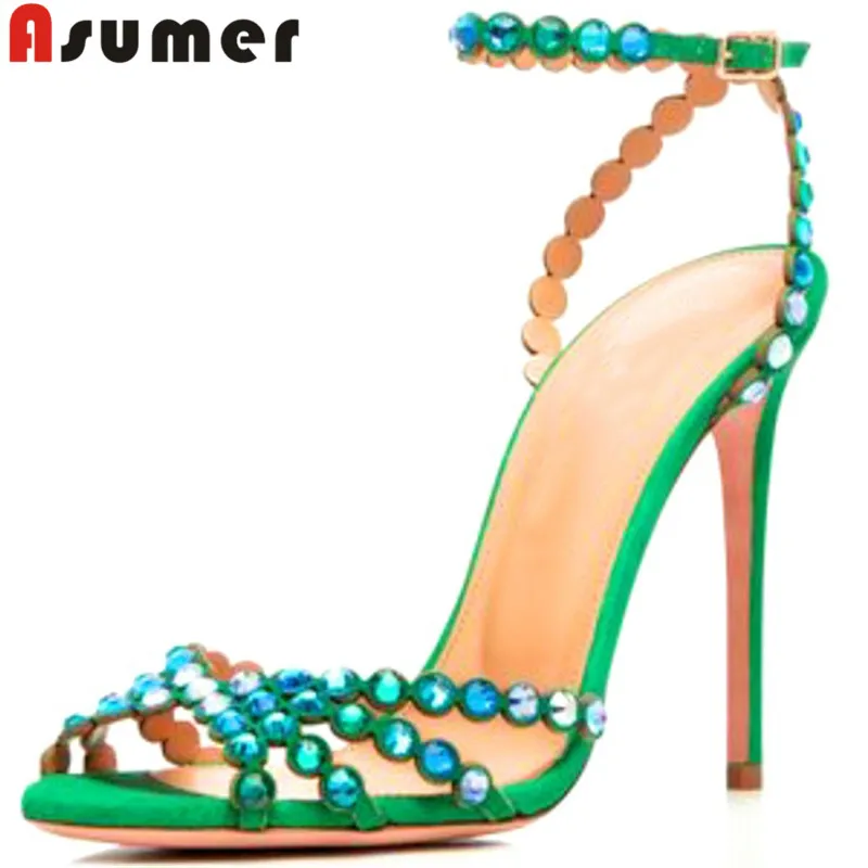 

ASUMER 2022 Size 33-43 New Popular Thin High Heels Shoes Synthetic Sandals Women Simple Ladies Summer Party Shoes