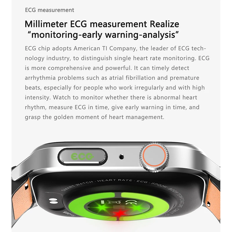Мужские умные часы 2024 С ЭКГ PPGL Мониторинг Уровня Глюкозы В Крови