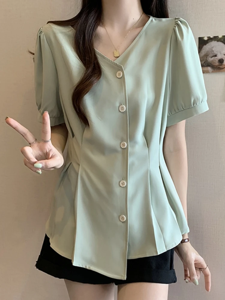 Advanced Design Sense Базовые рубашки с короткими рукавами и v-образным вырезом женские