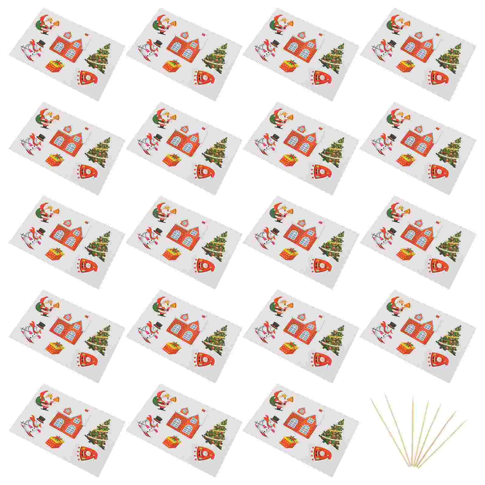 

Toppers Picks Cakeholiday Dessert Cupcake Fruit Decor Muffin Cartoonreindeer Snowman Santa Tree Deer Decorations Christmas