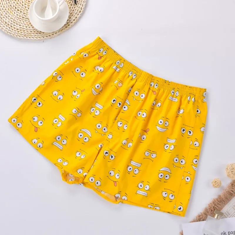 Mens Underwear Boxers Shorts Casual Cotton Sleep Underpants High Quality Brands Printed Loose Comfortable Homewear Panties M-XL